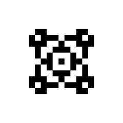 abstract shape retro pixel art