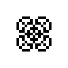 abstract shape retro pixel art