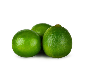 Lime isolated on a white background, contour.