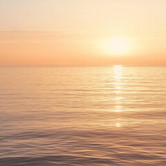 Obraz premium Golden hour seascape with a wide-angle view