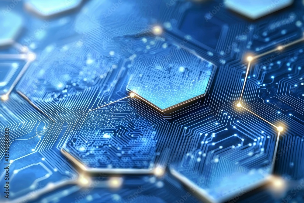 Aufkleber cyber space time is illustrated in a futuristic network background, highlighting an abstract ai tech