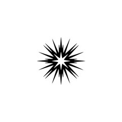 Obraz premium Abstract Starburst Graphic, Minimalist Black & White Design