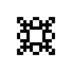 abstract shape retro pixel art