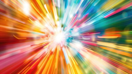 Obraz premium An energetic abstract pattern with bursts of color and fluid movement.