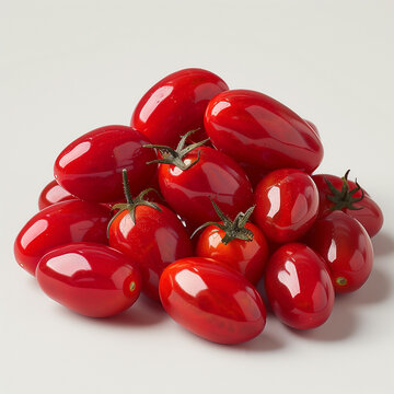 Sida Tomatoes on white background.