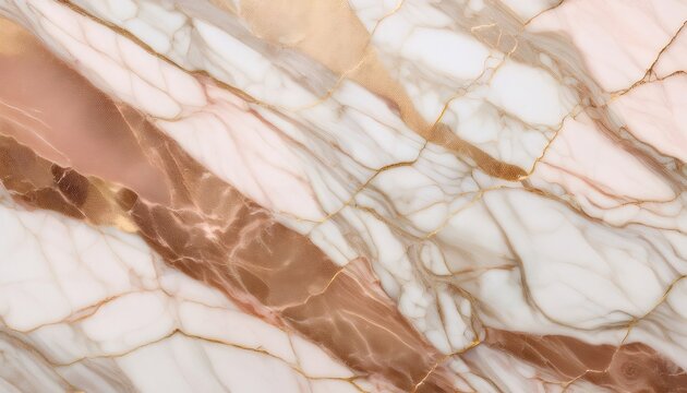 Polished marble surface displaying delicate natural veins in white, pink, gold, revealing luxurious high resolution textural patterns