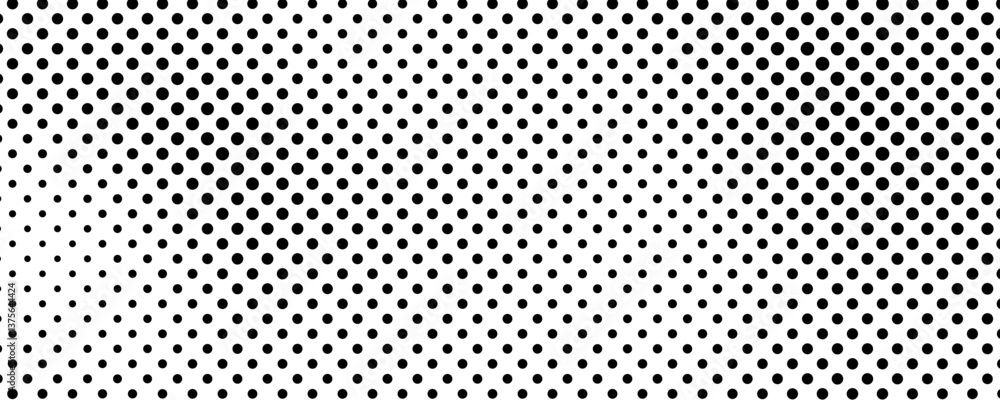 Poster monochrome halftone background with dots