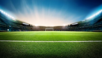 Fototapeta premium football pitch grass on a stadium