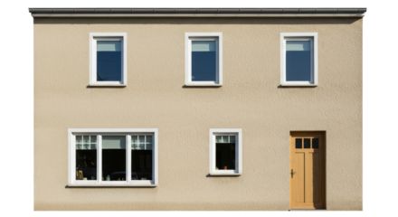 Isolated Residential Two Story Building Facade