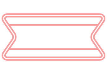 ピンクのリボン型の見出しフレーム背景
