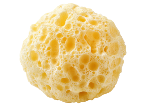 Natural sea sponge for bathing and cleaning purposes, cut out - stock png.