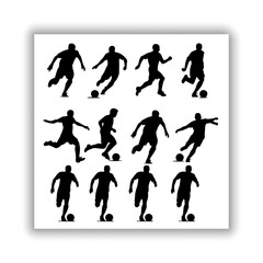 football players silhouettes