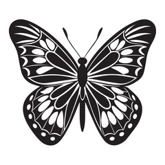 butterfly silhouette vector icon design with a white background