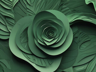 Abstract 3D Paper Carve Artwork