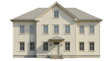 Isolated Farmhouse Exterior Residential Structure