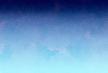 青と水色のグラデーションの水彩背景　テクスチャ素材