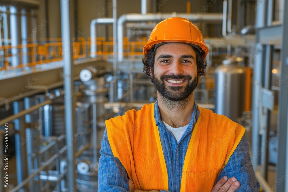 Wall mural a research engineer developing ai-powered predictive maintenance systems for factories.