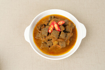 Sambal Goreng Ati Kentang, Indonesian traditional food. Savory and spicy
