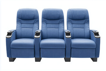 Poltrone del cinema. Blu.