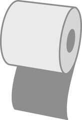 Toilet paper roll or tube icon design, template for wc. Bathroom hygiene icons, kitchen cleaning towel. Blank soft scroll product.