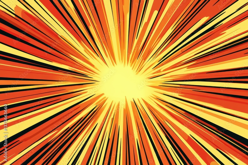 Aufkleber dynamic animation explosion element with vibrant cartoon effect showcasing energy and motion, animat