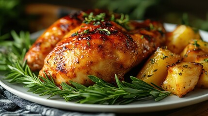 roasted chicken with vegetables