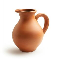 Ceramic Pitcher Still Life Traditional Pottery Vessel Kitchenware Object Isolated