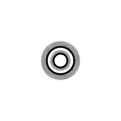 Concentric Swirls: Minimalist Abstract Design on White, Geometric, Modern