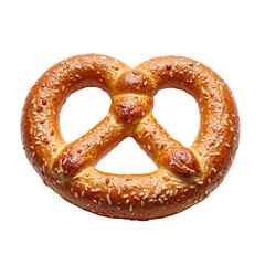 Delicious giant golden soft pretzel with salt flakes perfect for snacking or dipping in mustard