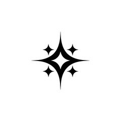 Black Starburst Logo on White Background - Elegant, Minimalist Design