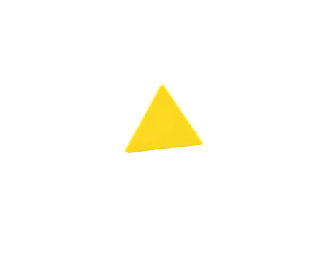 Yellow Triangle Shape on Transparent Background - Powered by Adobe