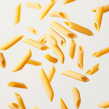 photography penne regate pasta floating