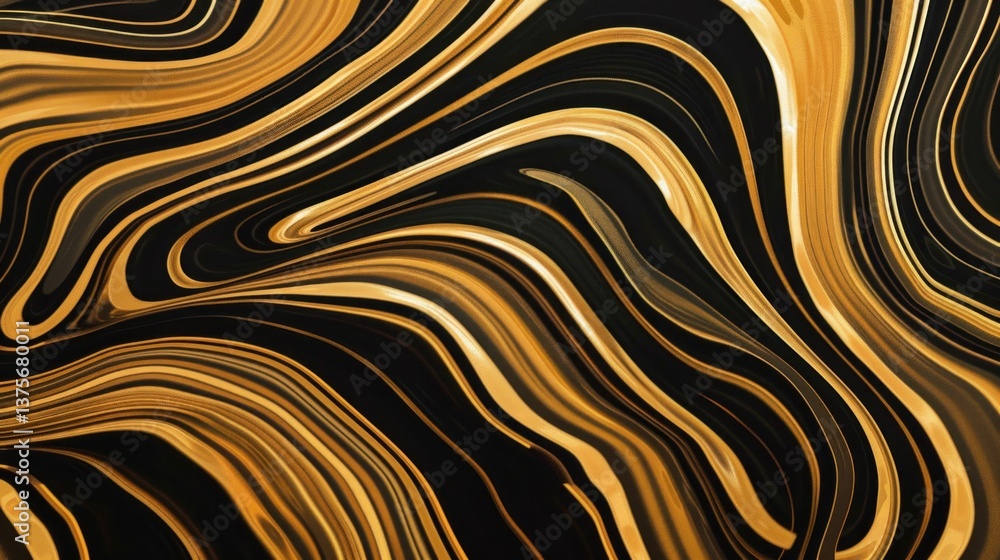 Poster a dynamic abstract pattern with swirling lines and gradient shades.