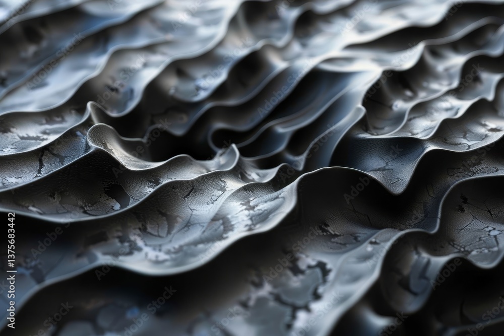 Poster close-up of a digitally rendered textured surface with a wavy pattern, generate a textured surface t