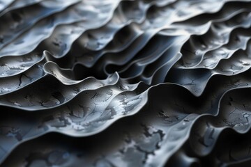 Close-up of a digitally rendered textured surface with a wavy pattern, Generate a textured surface that appears both organized and chaotic at the same time