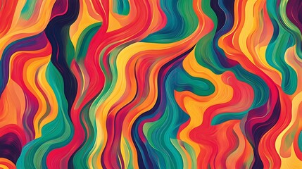 A vibrant, flowing abstract line pattern symbolizing unity and progress, ideal for book covers and editorial designs