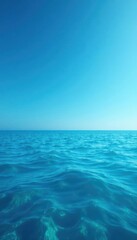 Obraz premium Soothing oceanic background with gentle gradient fade from dark navy blue to light sky blue, calming, nature