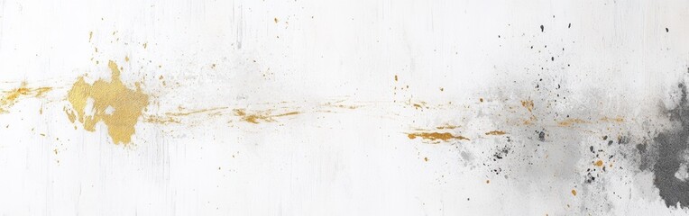 Soft white background featuring faint pencil strokes with scattered gold and gray grunge accents for use in creative projects
