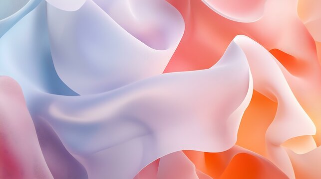 A playful and colorful composition of organic shapes with fluid edges in pastel tones, ideal for creative branding and social media design