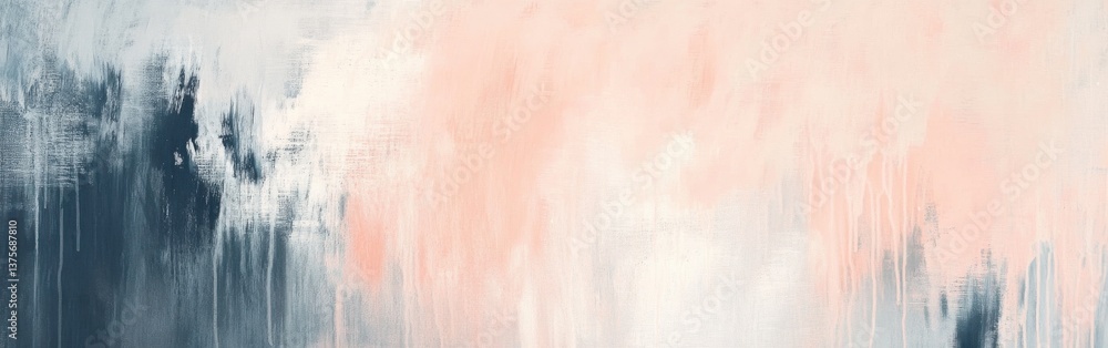 Poster soft pastel peach and gray chaotic brushstrokes creating abstract patterns and textured backgrounds 