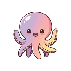 Fototapeta premium Cute Octopus Vector Illustration