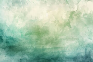 Fototapeta premium A calming watercolor background with gentle green and yellow gradients, A serene watercolor background with soft gradients and delicate brush strokes