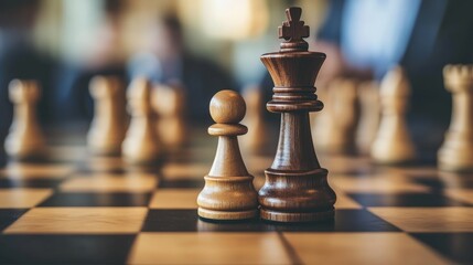A strategic chess game representing the complexities of business expansion strategy and competitive moves