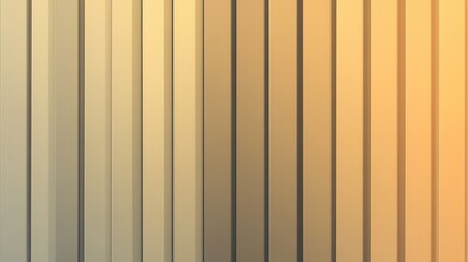 Fototapeta premium Gradient background transitioning from muted amber to orange with parallel bars creating a dimensional wall