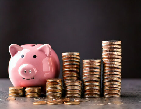 Concepto ahorrar dinero para la jubilaci&oacute;n. Econom&iacute;a, divisa, ahorro, hucha, AF