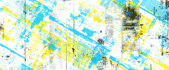 Vector newspaper paper grunge vintage colorful poster with the words