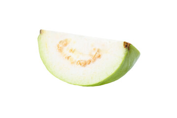 Guava slice on white