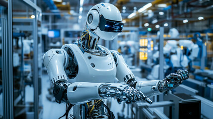 Fototapeta premium Many businesses rely on robotic automation to reduce labor costs and increase output.