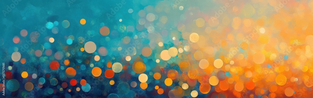 Poster abstract gradient background with colorful bokeh lights creating a bright and dreamy atmosphere perf