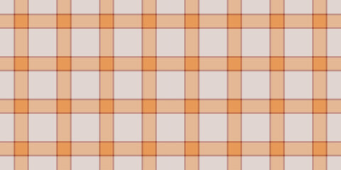 Designer seamless textile check, lined plaid tartan vector. Other fabric background pattern texture in orange and pastel colors.